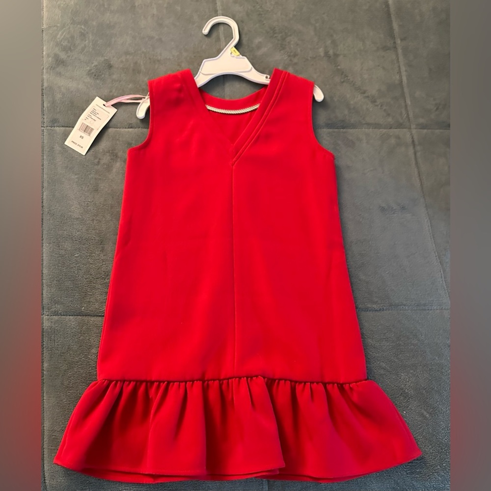 NWT - Vineyard Vines Girls sleeveless dress / size XS / color: calypso red